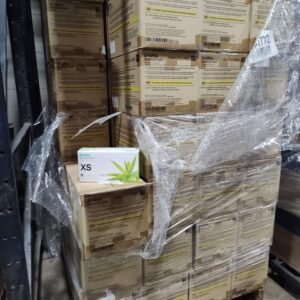 Pallet of 750 Boxes Medline Bosma Aloetouch Nitrile Exam Gloves Green "EXTRA SMALL"