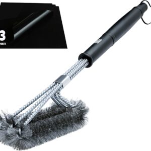 (PALLET OF 180) Heavy-Duty BBQ Grill Brush with 3 BONUS Heat-Resistant Non-Stick Grill Mats