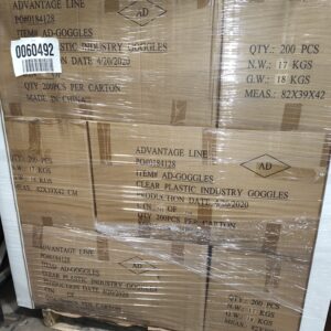 Pallet of 2400 -Advantage Line Universal Size Protective Safety Goggles w/Anti-Fog
