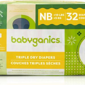 (Pallet of 288) Babyganics Diapers, Size 1 (18-14 lbs) 32 Count