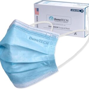 (PALLET 800) DEMETECH ASTM Level 3 Layer Face Mask with Ear Loops Pack of 50