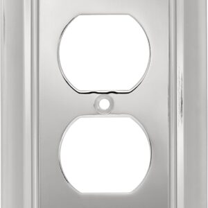 (lot of 270) Liberty Hardware 126299 Architectural Single Duplex Wall Plate, Polished Chrome