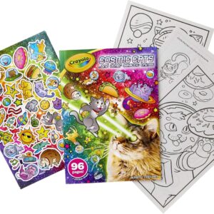 (lot of 360) Crayola Cosmic Cats Coloring Book, Sticker Sheet, Gift for Kids, 96 Pgs