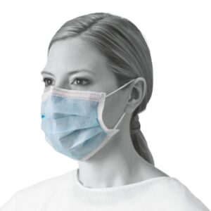 (Pallet of 708) Medline Basic Procedure Face Masks ASTM Level 1 Fluid-Resistant, Blue, Box of 50