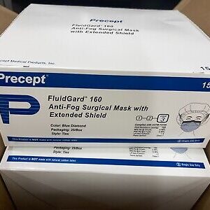 (PALLET OF 384) Precept FluidGard Anti-Fog Surgical Mask with Extended Shield 15330