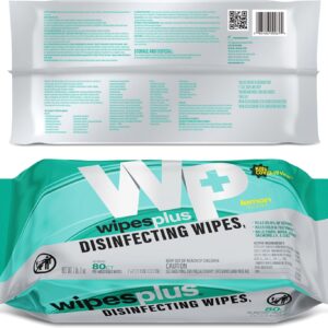 Wipe Plus Disinfecting Wipes – 80 Count (case deal=12 packs)