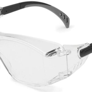 Gateway Safety 6980 Cover2 Safety Glasses – Clear OTG Protective Eyewear with Black Temple