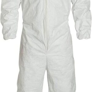 Tyvek Elastic-Cuff Coveralls – White, Large (25/Carton)