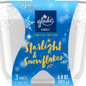 Glade Starlight & Snowflakes 3-Wick Candle – 6.8 oz, 3 Count (sold by 3's)
