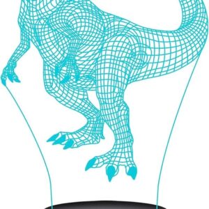 LE3D 3D Optical Illusion Night Light – Raptor Dinosaur