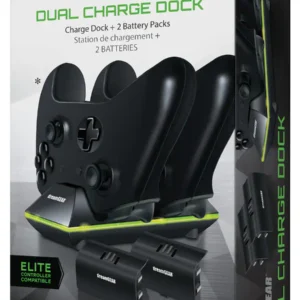 dreamGEAR Dual Charge Dock with 2 Rechargeable Battery Packs for Xbox One (case deal=16)