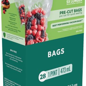 FoodSaver 1-Pint Precut Vacuum Seal Bags – BPA-Free – Food Storage - last 7 packs