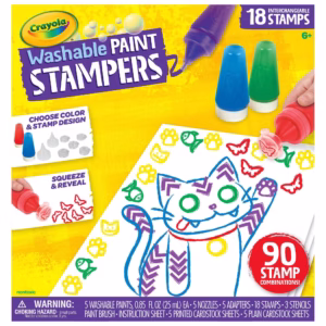 Crayola Washable Paint Stampers – Kids Paint Set, 45 Pieces (sold by 6's)