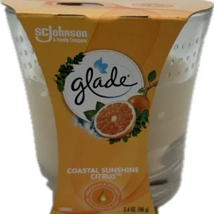 Glade Coastal Sunshine Citrus Scented Candle – 3.4 oz (sold by 6's)